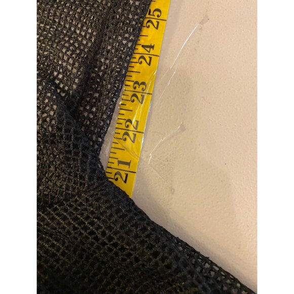 Black Open Front Layered Mesh Cardigan With 3/4 Sleeves By Creation Size XL - Picture 9 of 11